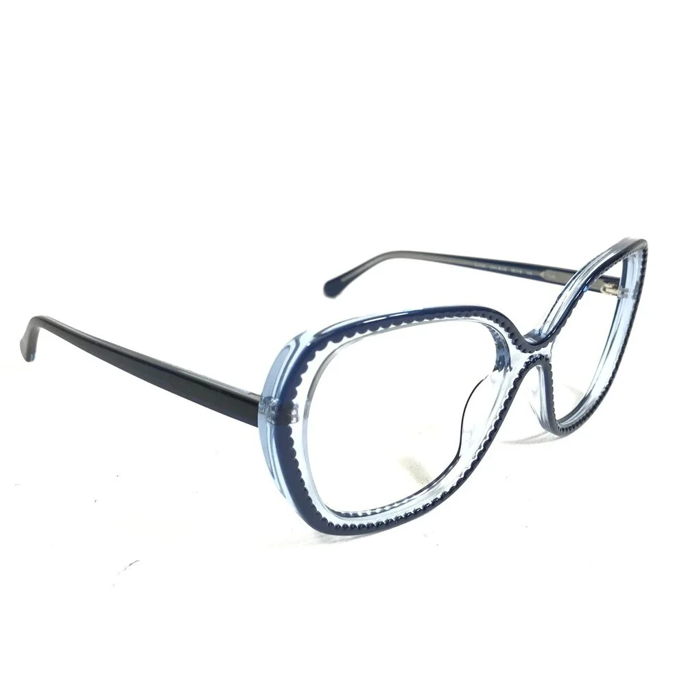Draper James Eyeglasses Frames DJ7032 424 BLUE Clear Square Oversized 56-18-140